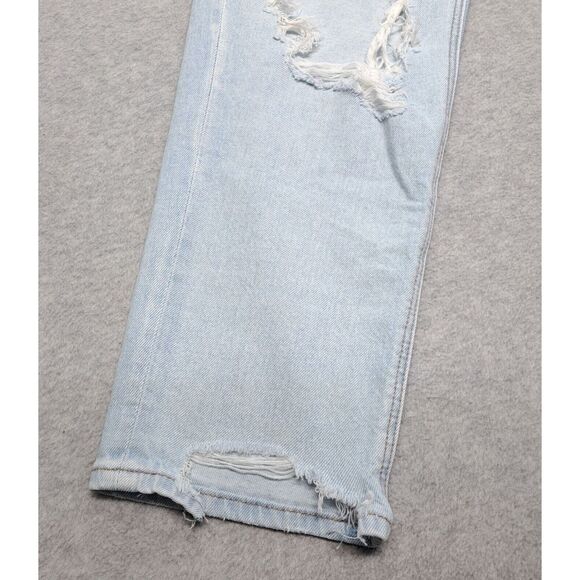 American Eagle Strigid Women's Jeans 12 Reg Distressed Ripped Denim Mom Jean NWT - Picture 4 of 16